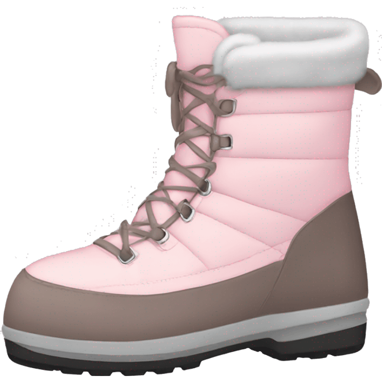 Light pink moon boots emoji