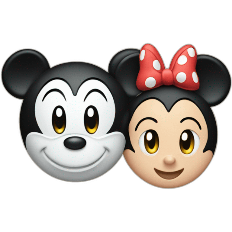 Mickey and mini mouse emoji