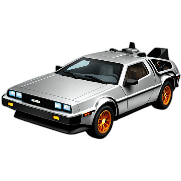 delorean time machine emoji