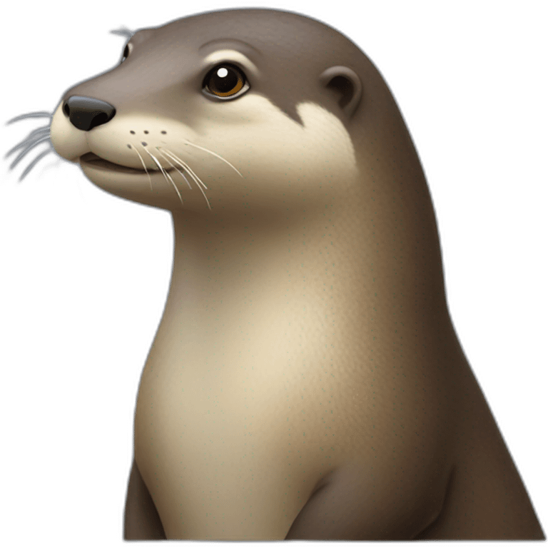 Une loutre sur un cheval emoji