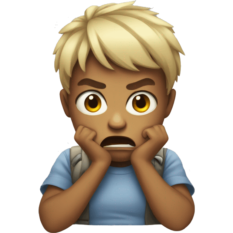 Sticker angry child  emoji