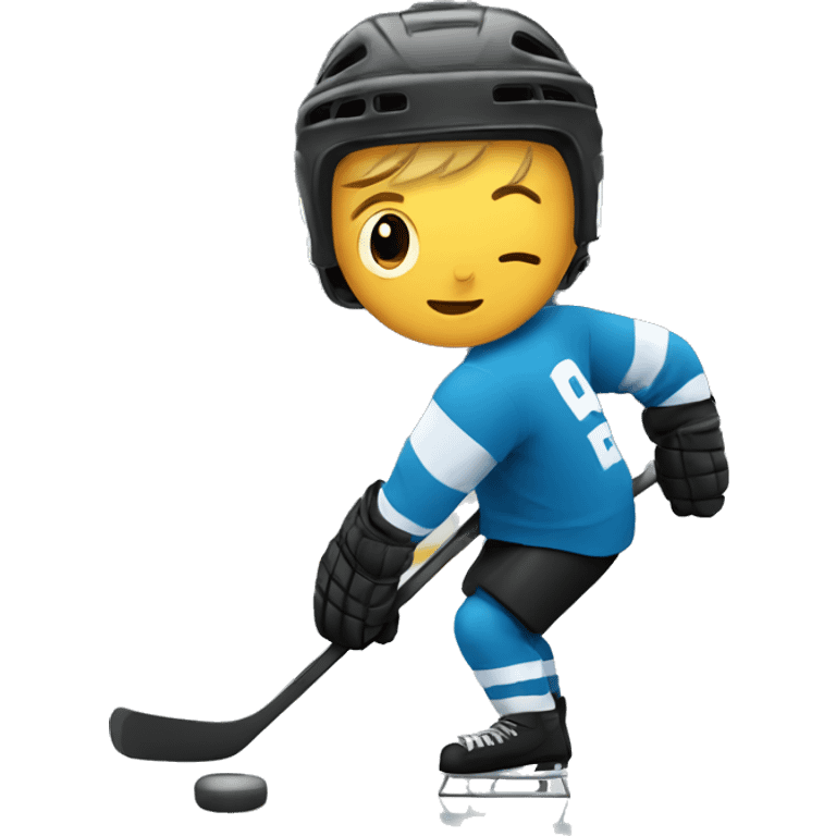 guy playing hockey emoji