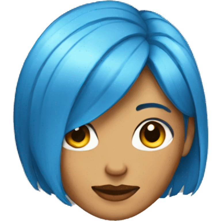 woman with blue hair emoji