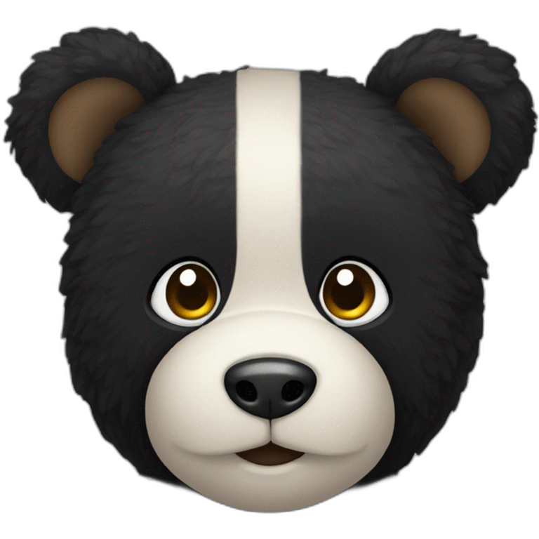 Black teddy bear head emoji