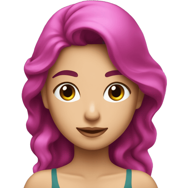 Sirena morada y rosada emoji