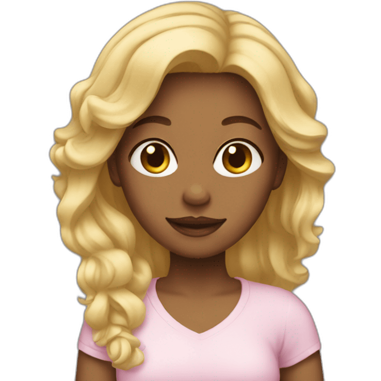 Girl with care blonde emoji