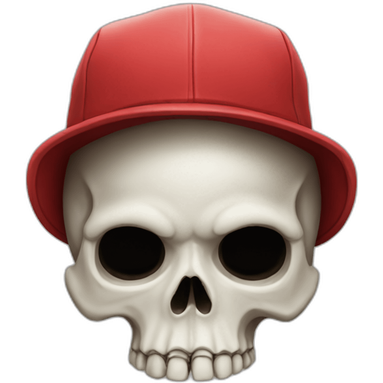 skull wearing a cap emoji