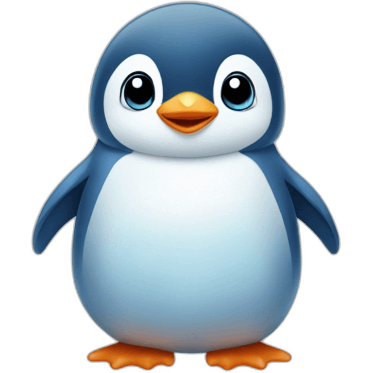 cute blue baby penguin emoji