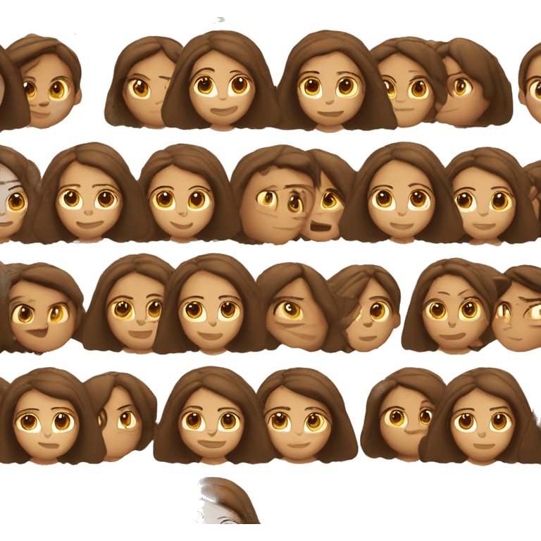 eva, woman, tanned skin, brown hair (adam and eve) emoji