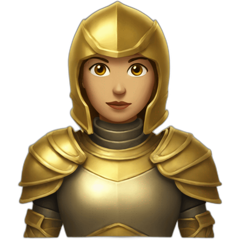 golden female armor emoji