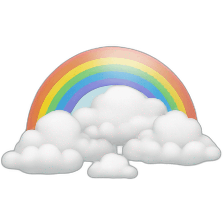 Arc en ciel avec nuages emoji