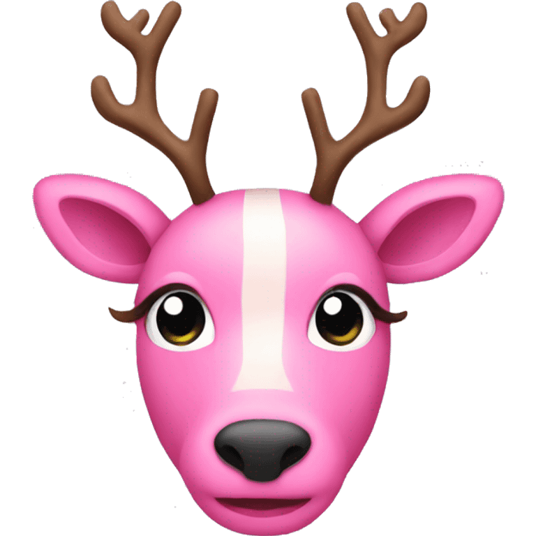 Pink reindeer  emoji