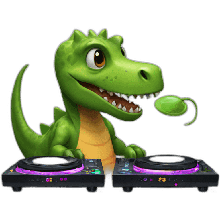 Dj dinosaur emoji