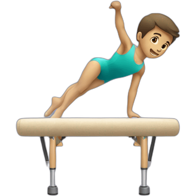 Boy Gymnast who is doing pommel horse emoji