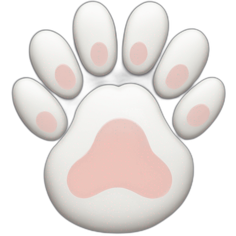 white cat paw emoji