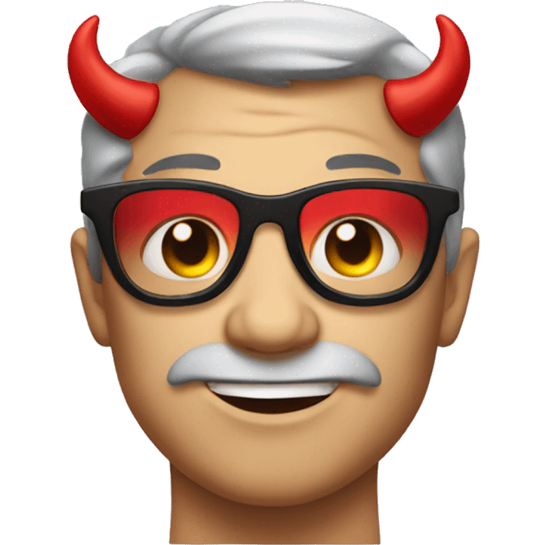 Cool glasses as devil emoji