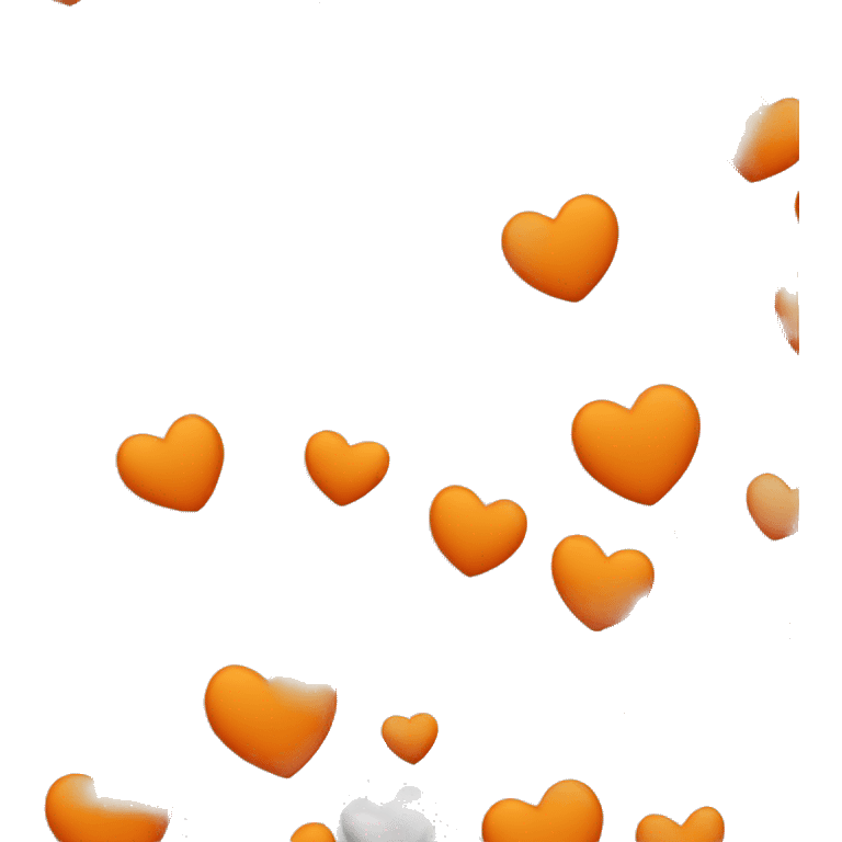 heart white and orange  emoji