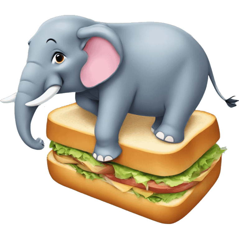 Elephant in the sandwich emoji