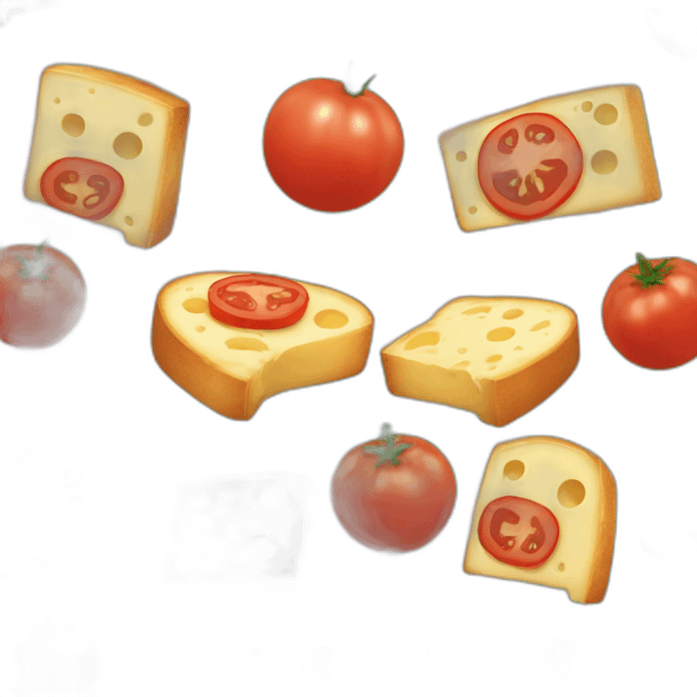 tomatoe and cheese toast emoji