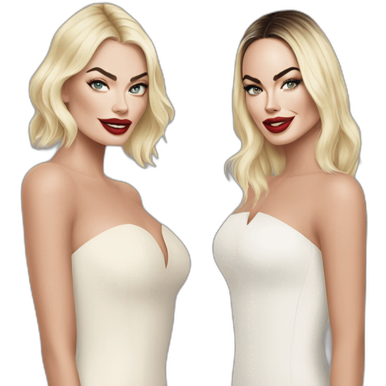 Margot robbie and megan fox emoji