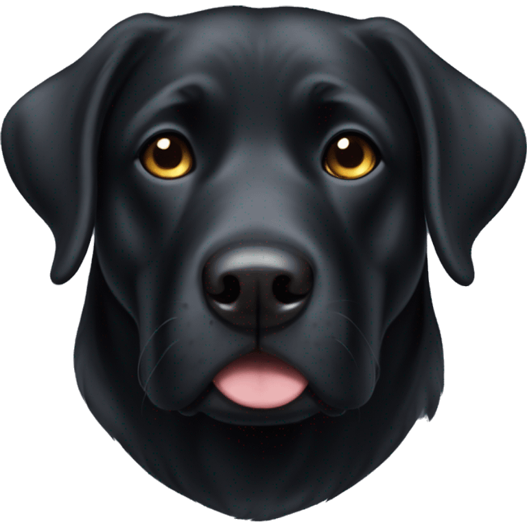 fat black lab dog emoji