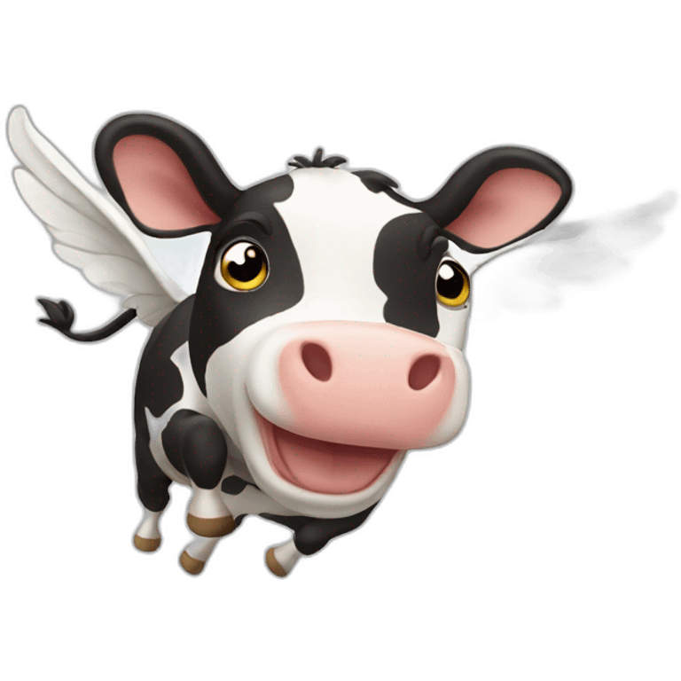 Flying cow emoji