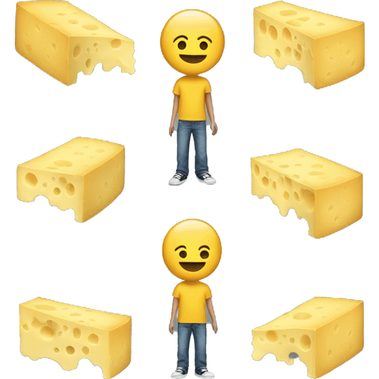 person standing made of cheese emoji