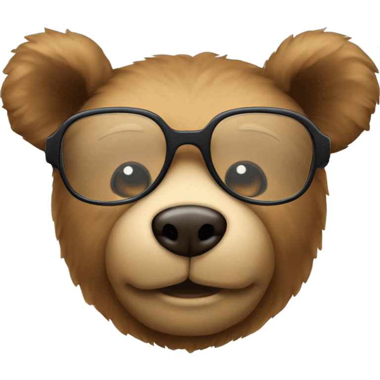 A teddy bear with clear glasses  emoji