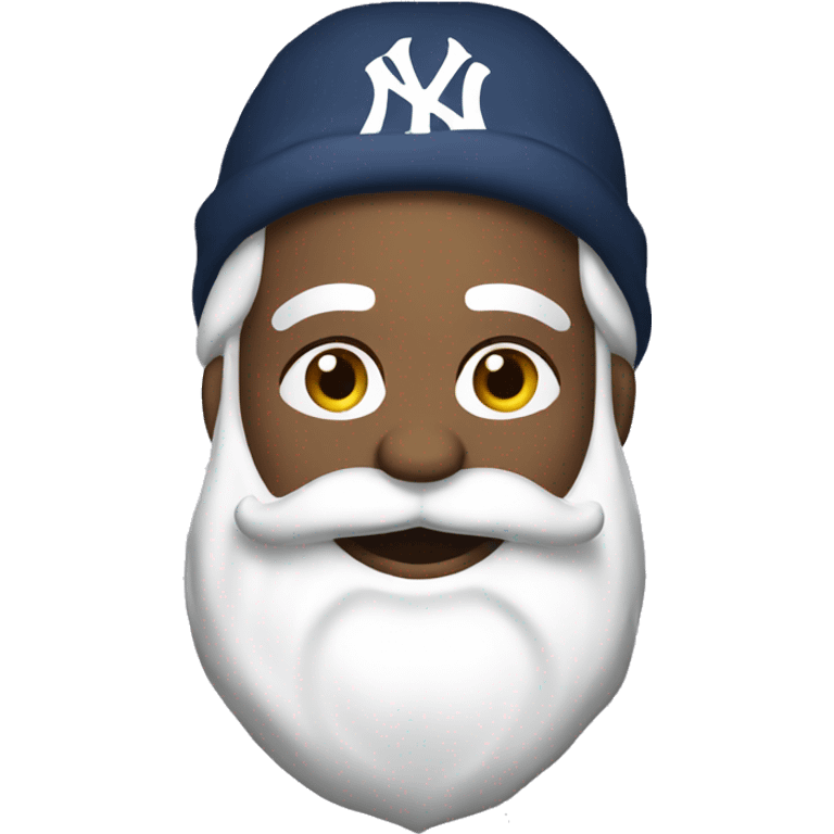 santa wearing yankee shirt emoji