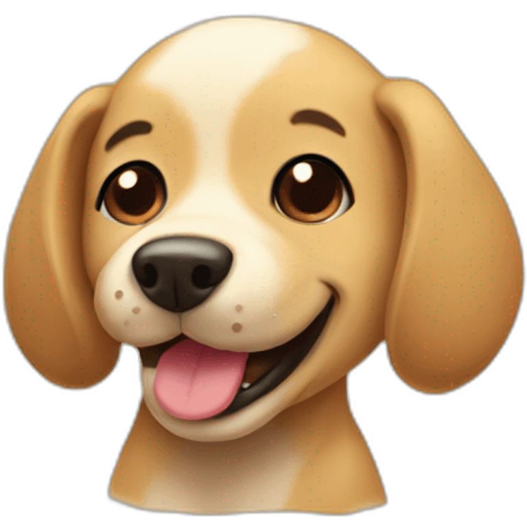 cute sand dog happy emoji