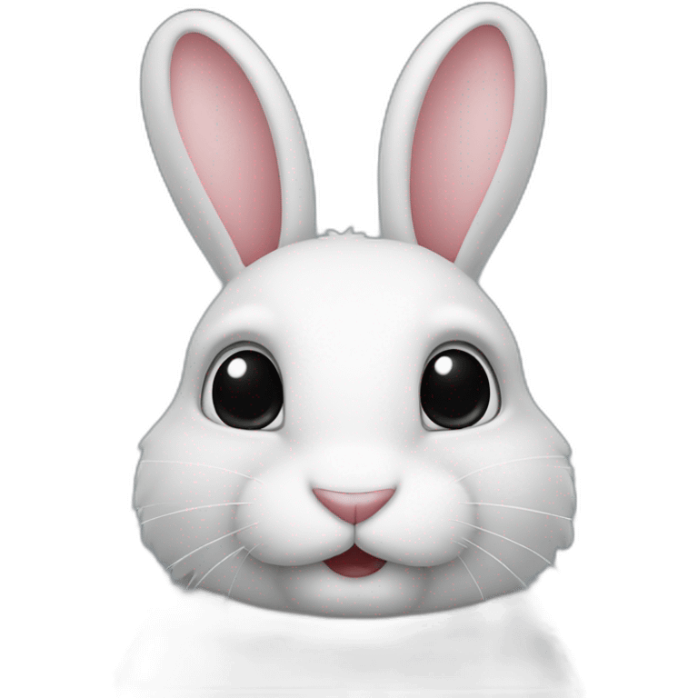 Lapin avec des taches noir autour des yeux  emoji