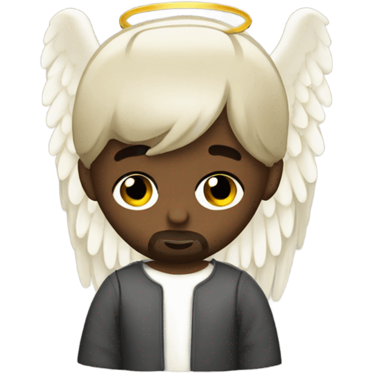 Kanye West as an angel emoji