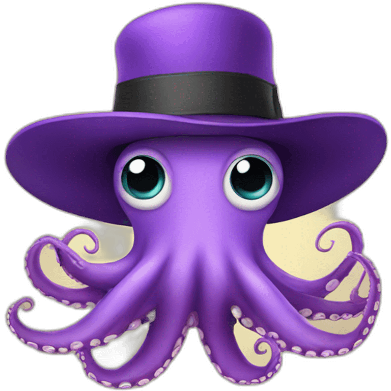 octopus with hat emoji