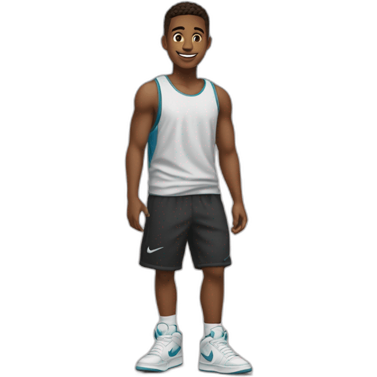 handsome boy with nike jordans  emoji