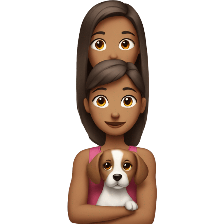 girl with dog emoji