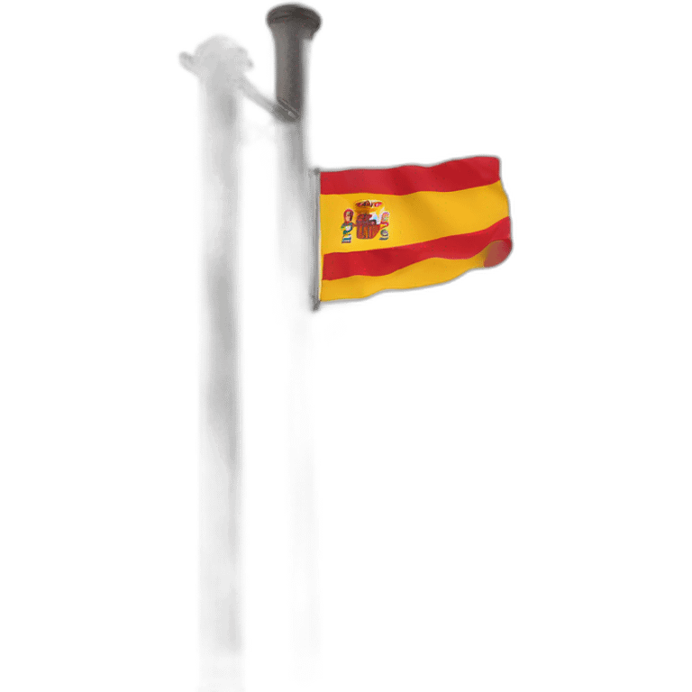 spanish flag on a post emoji