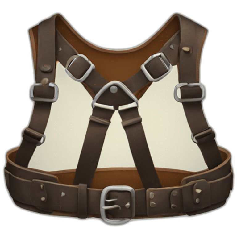 male chest with leather harness emoji