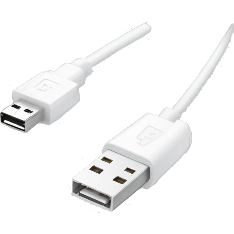 white usb cable emoji