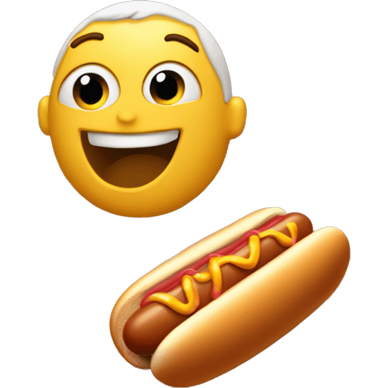 Eating hot dog in sauna emoji