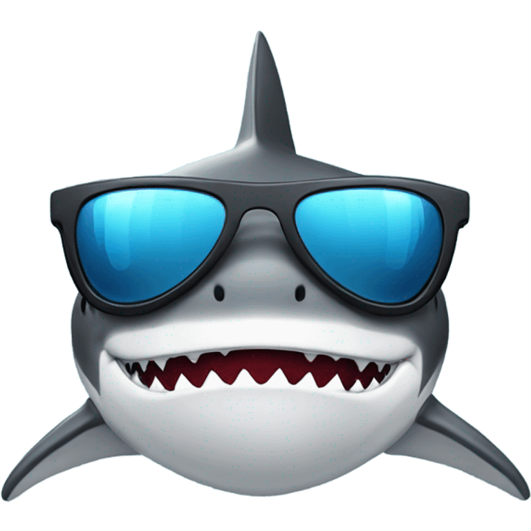 Shark with sunglasses emoji