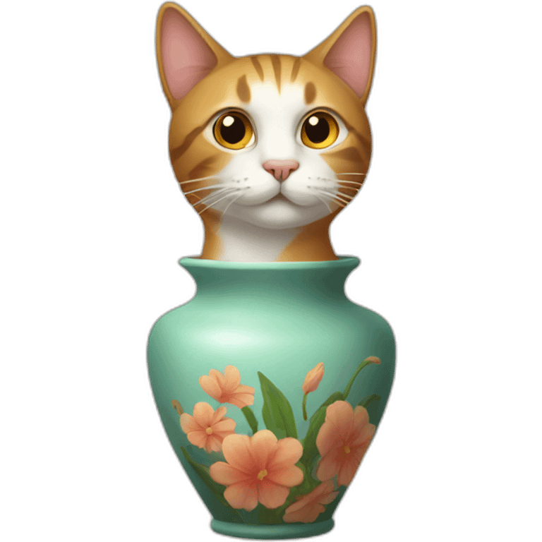 a cat in a vase emoji