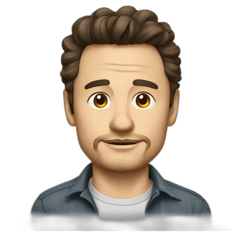 james franco cartoon wearing shirt emoji