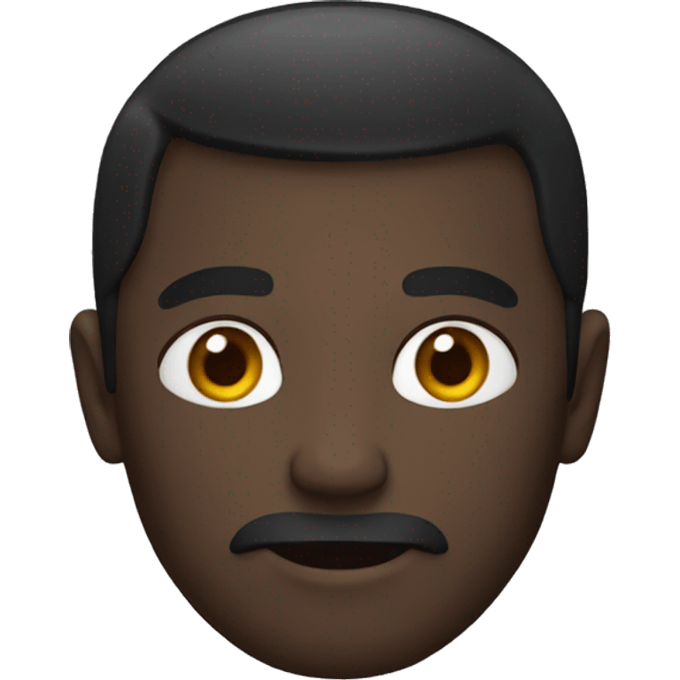 dark man with straight hair emoji