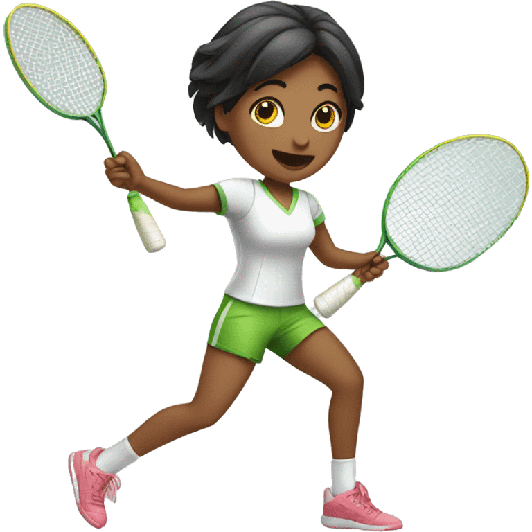 girl playing badminton emoji