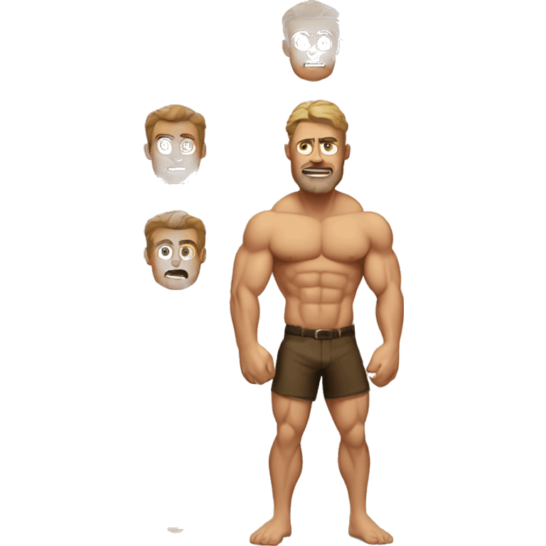 muscular Australian dad emoji