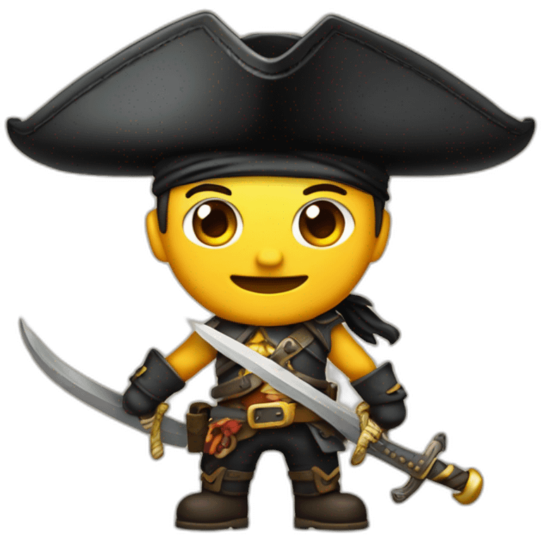 pirata con un parche y una espada emoji