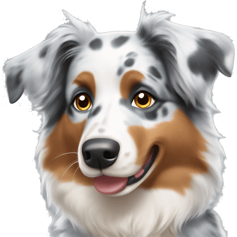 Australian shepherd blue merle dog emoji