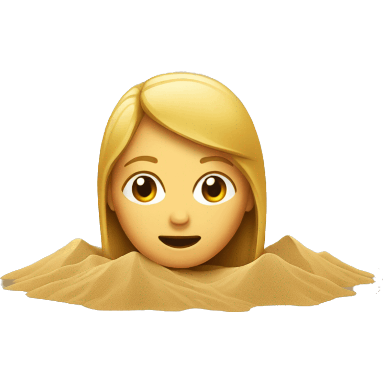 female head in the sand emoji