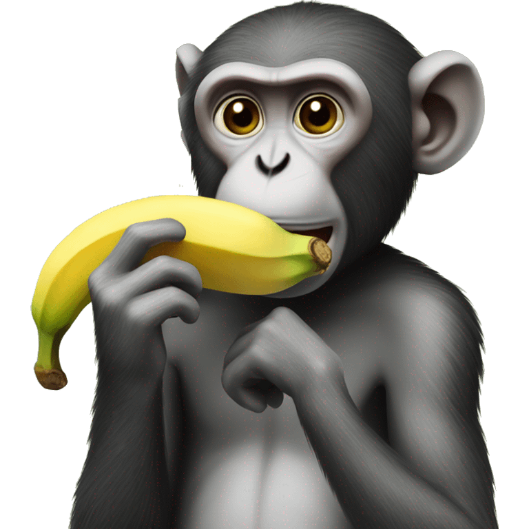 Monkey eating banana  emoji