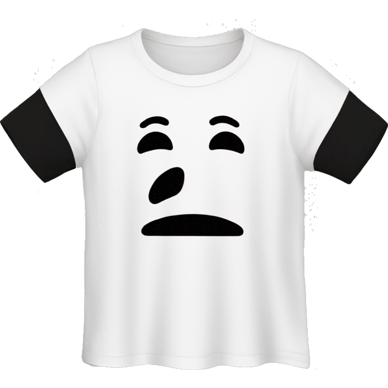 tshirt white black emoji